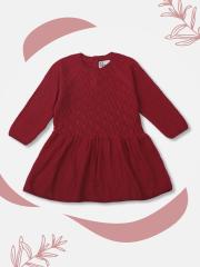 Gini and Jony Girls Red Cotton Dress