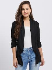 Trend Arrest Women Black Solid Shrug