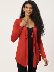 Trend Arrest Women Rust Solid Shrug