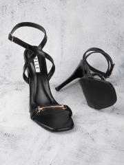 ELLE Women Black Embellished Heels