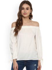 Harpa Women White Solid Top