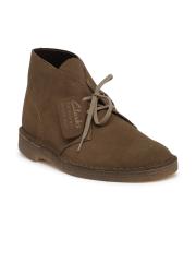 Clarks Men Brown Suede Flat Boots