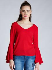 Harpa Women Red Solid Top