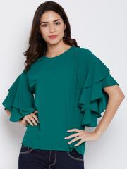 Harpa Women Green Solid Top