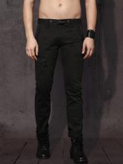 Roadster Men Black Slim Fit Solid Joggers