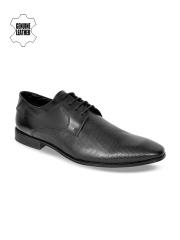 Allen Cooper Men Black Leather Formal Derbys