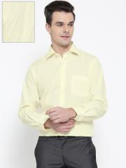 Arrow Men Yellow Solid Formal Shirt