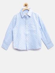 Pepe Jeans Boys Blue Printed Casual Shirt