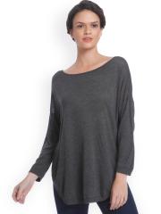 ONLY Women Charcoal Grey Solid Pullover