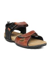 Woodland Men Brown Leather Sandals