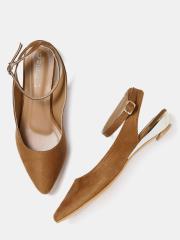 DressBerry Women Brown Solid Ballerinas