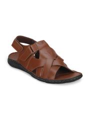 Red Tape Men Tan Brown Leather Sandals