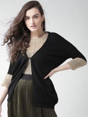 Species Women Black Solid Cardigan