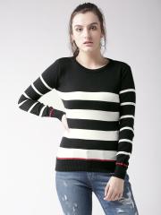 Species Women Black & White Striped Sweater