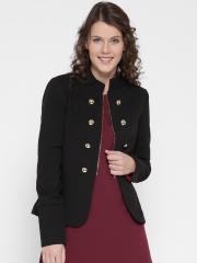 Vero Moda Women Black Solid Tailored Jacket