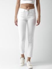 Harvard Women White Skinny Fit Mid-Rise Clean Look Stretchable Jeans