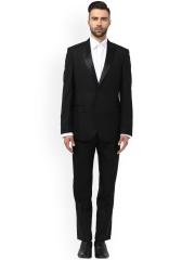 Raymond Men Black Solid Suit