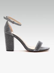 DOROTHY PERKINS Women Silver-Toned Solid Sandals