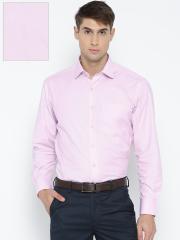 John Players Men Pink Solid Formal Shirt