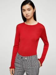 MANGO Women Red Solid Sweater