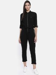 ONLY Women Black Solid Basic Jumpsuit