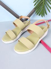 DressBerry Women Olive Green Sandals