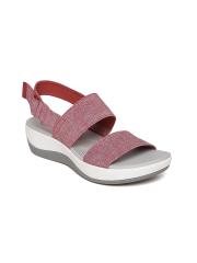 Clarks Women Red Solid Sandals