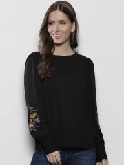 DOROTHY PERKINS Women Black Solid Top