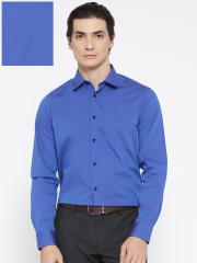 Blackberrys Men Blue Slim Fit Solid Formal Shirt