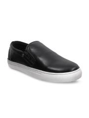 Numero Uno Men Black Slip-On Sneakers