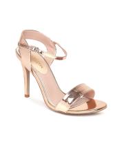 Carlton London Women Gold-Toned Solid Sandals