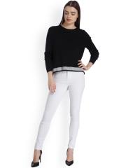 Vero Moda Women Black Solid Sweater