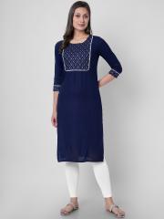 VASANT APPAREL Ethnic Motifs Yoke Design Straight Kurta