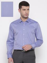 Van Heusen Men Blue Custom Regular Fit Solid Formal Shirt