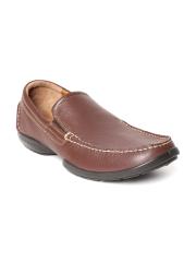 Woodland Men Brown Leather Loafers