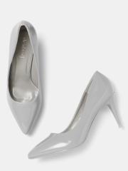 DressBerry Women Grey Solid Pumps