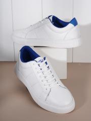 Mast & Harbour Men White And Blue Comfort Insole Sneakers