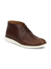 Red Tape Men Brown Leather Flat Boots