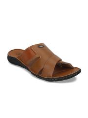 Red Tape Men Tan Leather Comfort Sandals