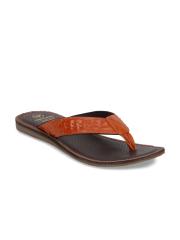 Red Tape Men Tan Leather Comfort Sandals