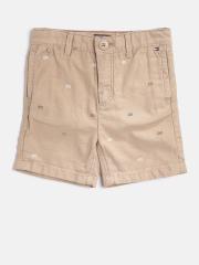 Tommy Hilfiger Boys Beige Printed Chino Shorts