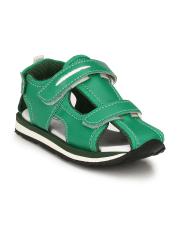 TUSKEY Boys Green Comfort Leather Sandals