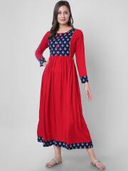 VASANT APPAREL Ethnic Motifs Printed A-Line Ethnic Dress