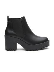 MANGO Women Black Solid Heeled Boots