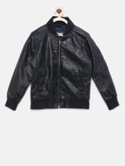 Flying Machine Boys Navy Blue Solid Bomber