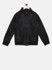 Flying Machine Boys Black Solid Biker Jacket