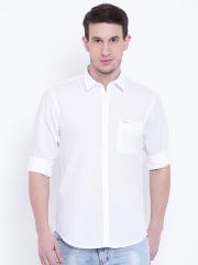 Pepe Jeans Men White Solid Casual Shirt