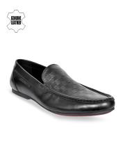 Allen Cooper Men Black Loafers