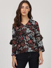 Harpa Women Black Printed Top