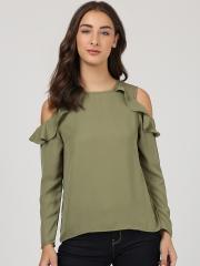 Harpa Women Green Solid Top